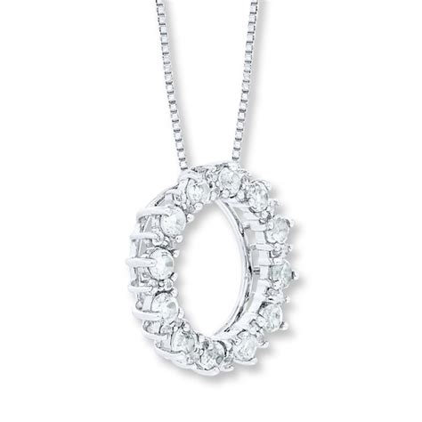 White Topaz Necklace Sterling Silver Womens Necklaces Necklaces Kay