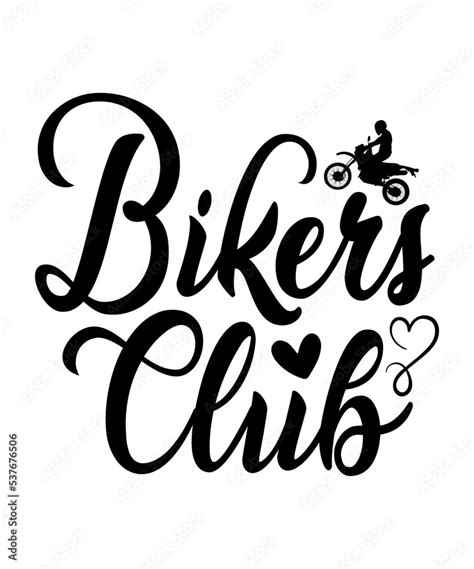 Vecteur Stock Bikers Club Svg Motorcyclemotorcycle T Shirt