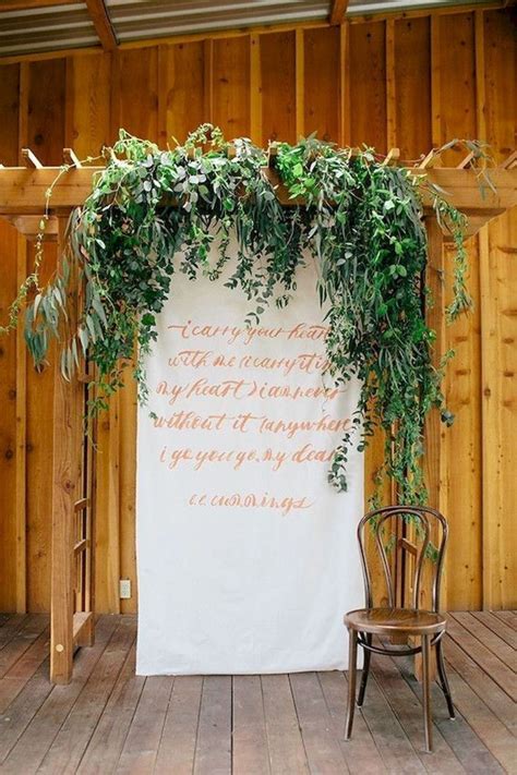73 Unique And Greenary Wedding Backdrop Ideas Yellow