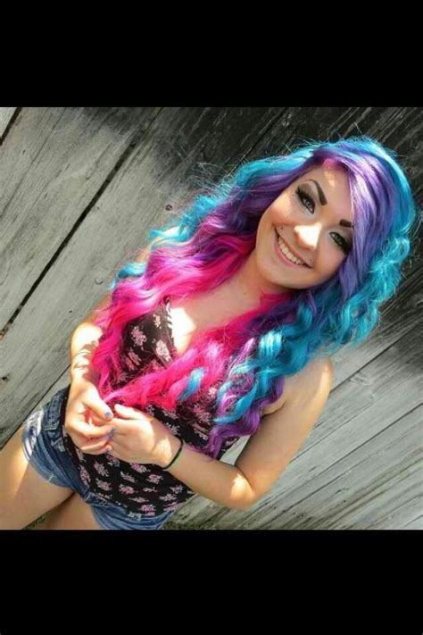 Manic Panic Hot Hot Pink Purple Haze And Atomic Turquoise Vivid Hair Color Hair Inspiration