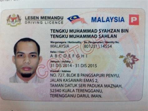 Jenis Jenis Lesen Memandu Malaysia Learner S Driver S License Dan P Vrogue
