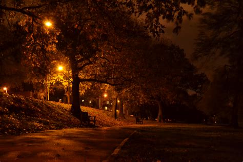 Wallpaper Autumn Night Dark Cardiff Atmosphere