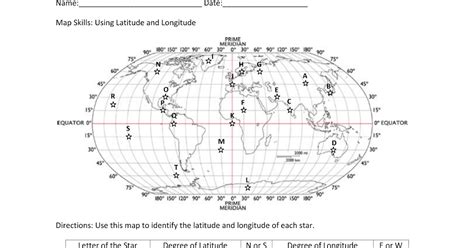 Latitude And Longitude Globe Practice Worksheets Measures Distance In