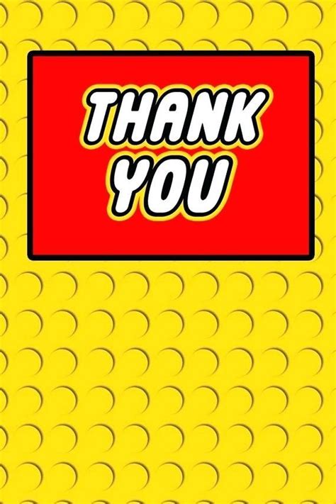Lego Thank You Cards Instant Download By Uniquelyjdesigns On Etsy