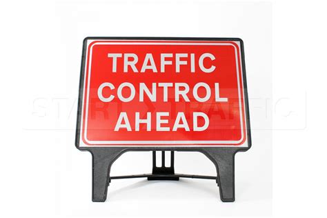 Traffic Control Ahead Road Sign Q Sign