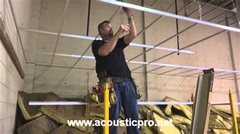 How to install drop ceiling tiles. Drop Ceiling Grid n Tile Acoustical Install Video ...