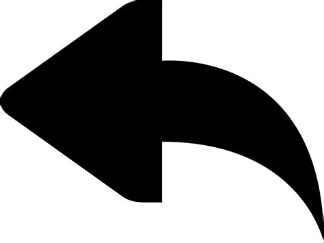 Back Left Arrow Curve Black Symbol Svg Png Icon Free Download (#72194 