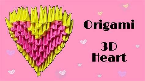 How To Make 3d Origami Heart Diy Origami Heart Tutorial 3d Heart