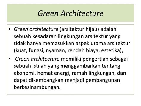 Pengertian Green Architecture The Architect