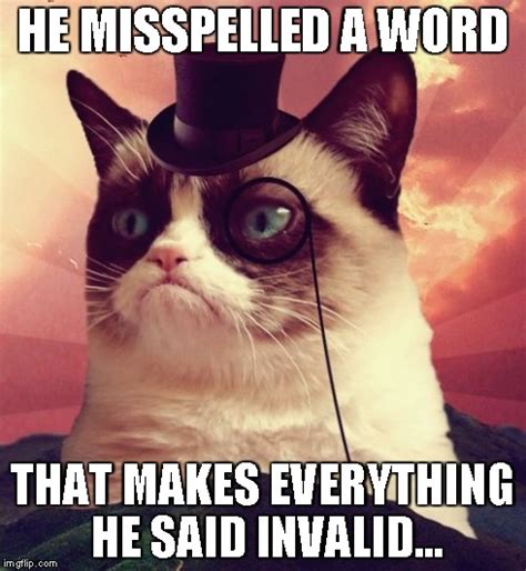 grumpy cat top hat meme imgflip