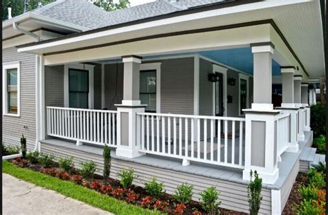 Pin By Mark Sauve On White Porch Railings Craftsman Front Porches
