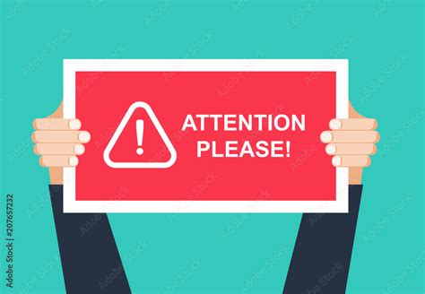 Alert Signs Vectorattention Please Concept Vector Illustration Of