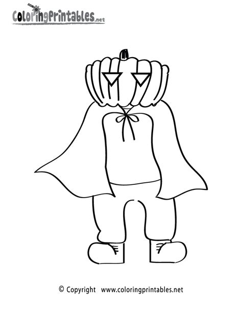 Free Printable Halloween Costume Coloring Page