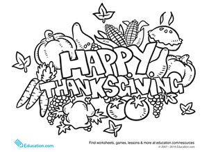 Different artists, different styles (including. Happy Thanksgiving | Worksheet | Education.com