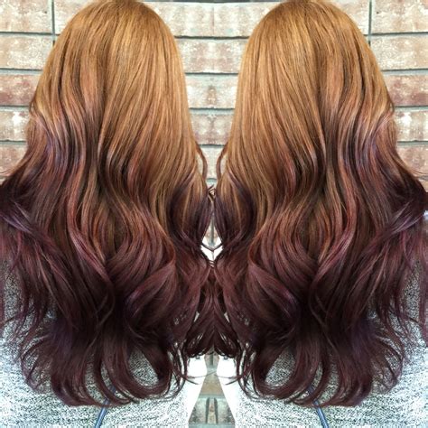 Ig Gypsybirddd Reverse Ombre Balayage Ombre Red Hair Burgundy