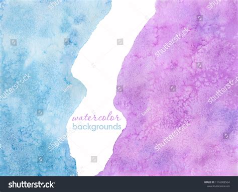 Blue Purple Watercolor Backgrounds Stock Illustration 1116908564