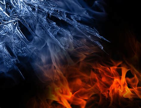 Fire Vs Ice Flames By Hittichowa On Deviantart