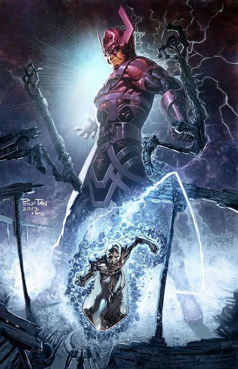 Galactus And His Herald Comics Marvel Galactus Silversurfer