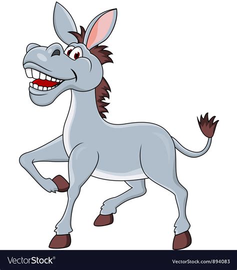 Donkey Cartoon Royalty Free Vector Image Vectorstock