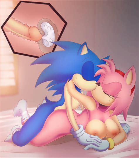Rule 34 Amy Rose Bed Blue Fur Breasts Closed Eyes Clothing Cum Inside Female Female Penetrated