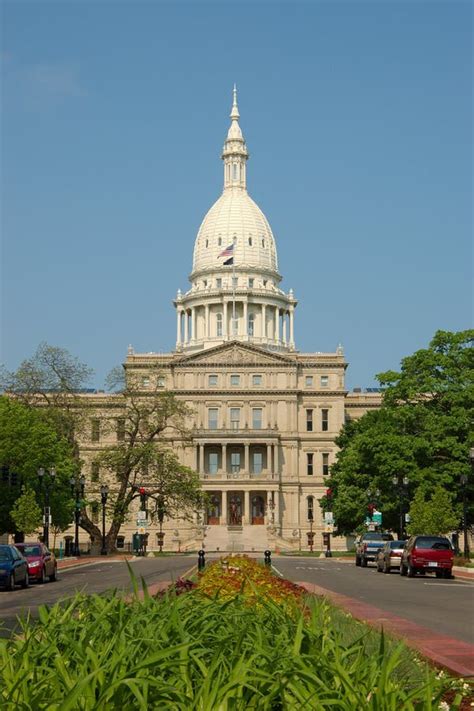 Michigan State Capitol Building 2 Stock Photo Image Of City