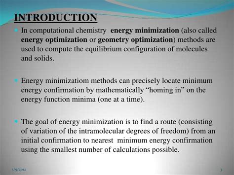 Energy Minimization