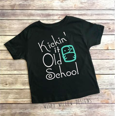 Kickin It Old School T Shirt Cloth Diaper Shirt Kicking It Old