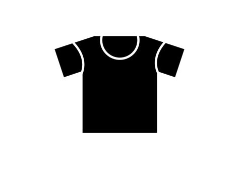 Simple Black T Shirt Vector Icon