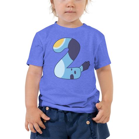 Bluey 2nd Birthday Toddler Tee Shirt Etsy