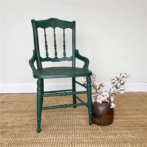 Emerald Green Chair Antique Wood Chair Country Chic Ad