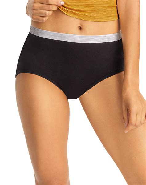 Hanes Brief 6 Pack Womens Cotton Pre Shrunk Wicking Cool Comfort No Ride Up 6 10 1324 Picclick