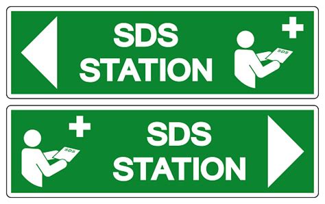 Sds Station Symbol Sign Vector Illustration Isolate On White Background