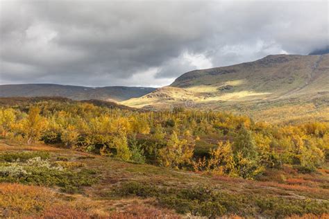 Sarek National Park In Lapland View From The Mountain Autumn Sweden