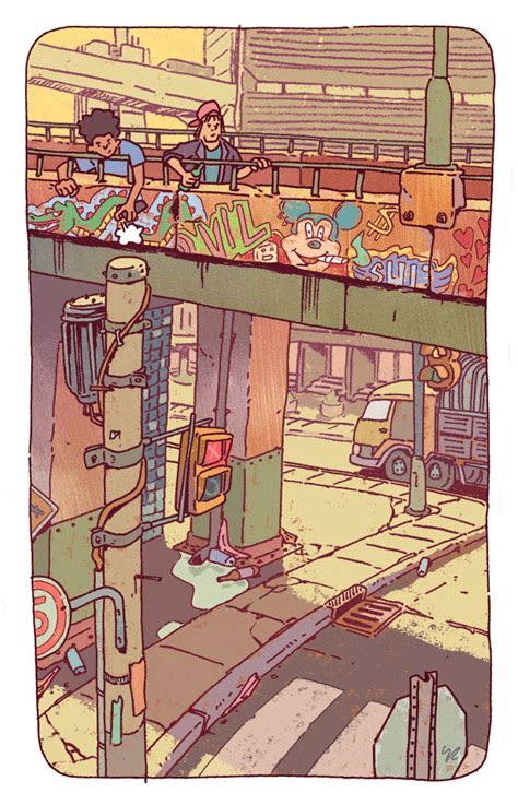 Busy Streets On Behance Busy Street Comic Art Bohemian Rug Animation