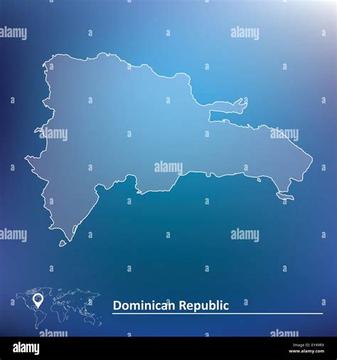 Map Of Dominican Republic Vector Illustration Stock Vector Image