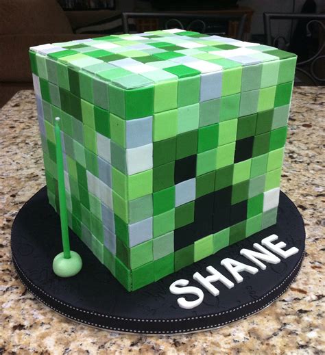 Minecraft Creeper Head Cake