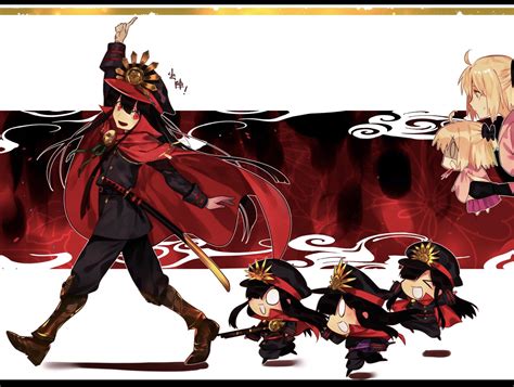 Okita Souji Okita Souji Oda Nobunaga Oda Nobunaga And Mini Nobu Fate And 2 More Drawn By
