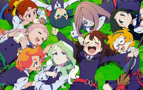 Little Witch Academia Kagari Atsuko Manbavaran Sucy Group Girls Anime Hd Wallpaper