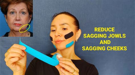 Kinesiology Taping To Reduce Sagging Jowls And Tighten Sagging Cheeks
