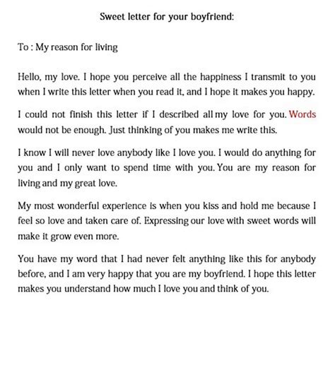 Love Letter To Your Boyfriend Love Letters To Your Boyfriend Letters