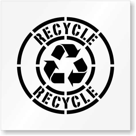 recycling stencils recyclable signs reusable stencils