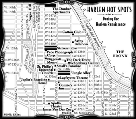 Harlem Renaissance Map Of Harlem Cotton Club Harlem Renaissance