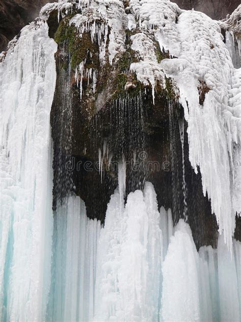 Frozen Waterfalls Chegem Waterfalls Russia Stock Photo Image Of