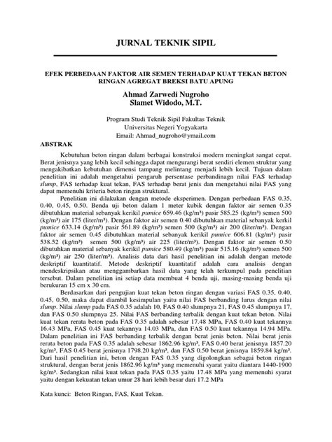 Contoh Jurnal Teknik Ekonomi Konstruksi Bangunan Terkini Riset