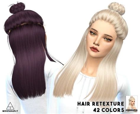 Miss Paraply Hair Retextured Sintiklia Eliza 42 Colors • Sims 4