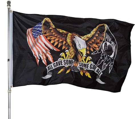 Topflags Pow Mia Eagle Flag 3x5 Outdoor All Gave Some Some Gave All