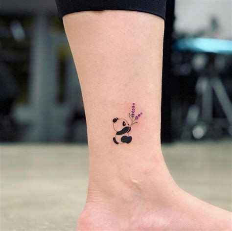 A Panda By Jay Shin Ankle Tattoos Panda Tattoo Cute Tattoos For Women