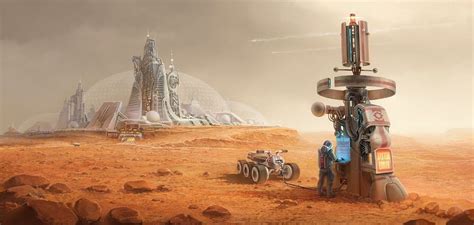Mars Colony By Alexey Shugurov Science Fiction Art Sci Fi Landscape