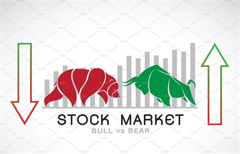 Bull And Bear Symbols Of Stock Market Icons ~ Creative Market