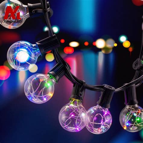 Rgb Flashing Copper Wire G40 Led String Light For Decoration China